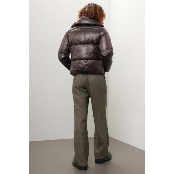 Save the Duck Brown Ishya Jacket Size M/L  Interior Coating Peeling on Lining - Picture 2 of 8